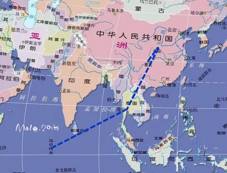 中国北纬38度地图-千图网